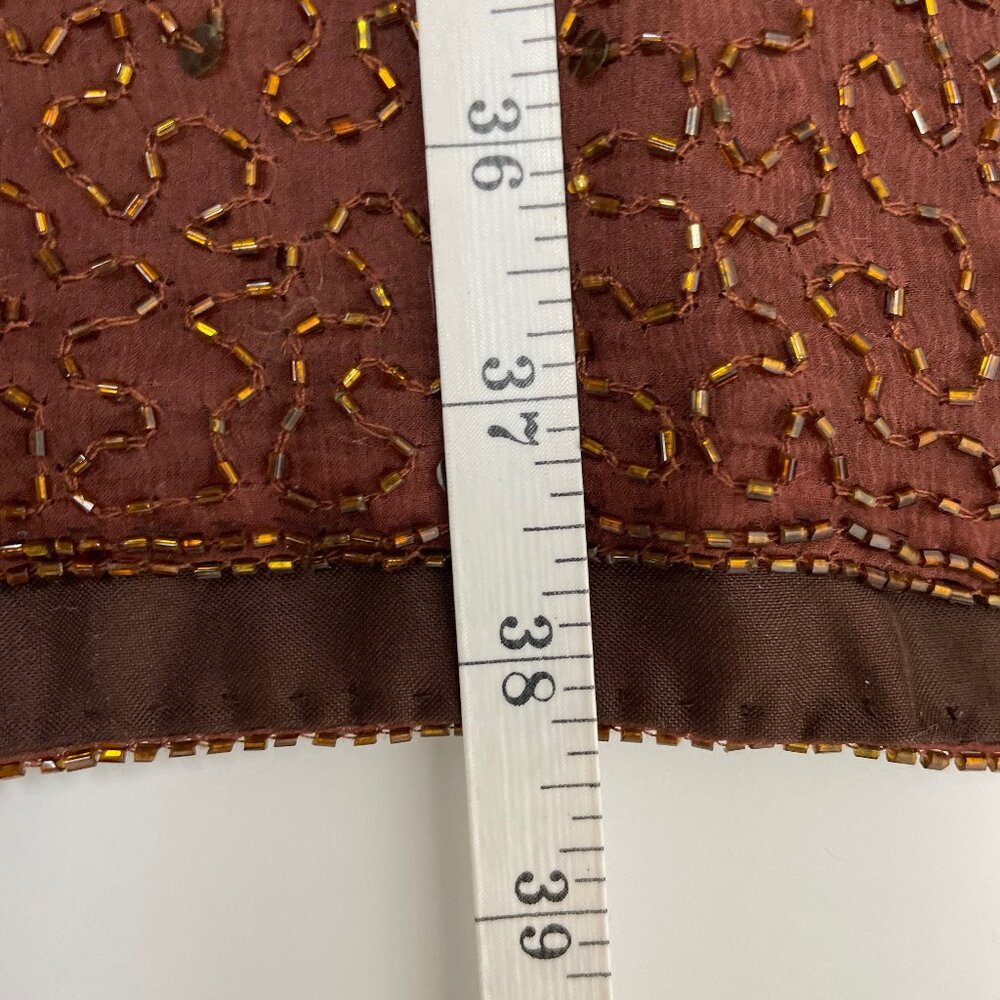 Stunning 100% Silk Beaded Dress - Made in India (SZ 10-12) - Picture 15 of 15